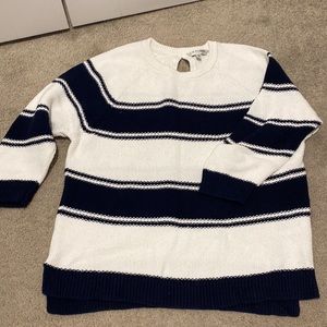 Navy and white stripped sweater